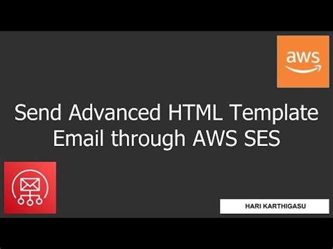 samples; 2. . Aws ses send templated email cli